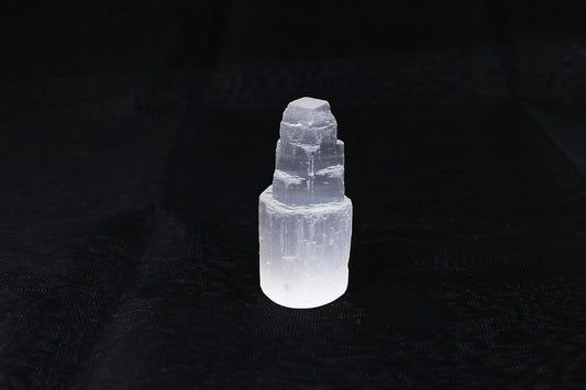 Selenite Crystal Tower for Reiki, Healing, and Energy Charging | Made in Morocco | Selenite Iceberg Charging Towers Crystal Skyscraper (2 Inch)