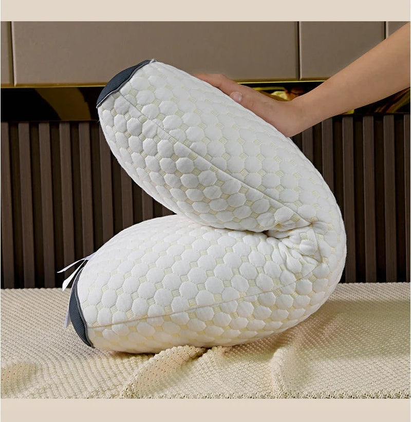 Hotel Exclusive Massage, Cervical Correction, Neck Protection Pillow for Sleep Assistance, and Home Use Soybean Fiber SPA Massag