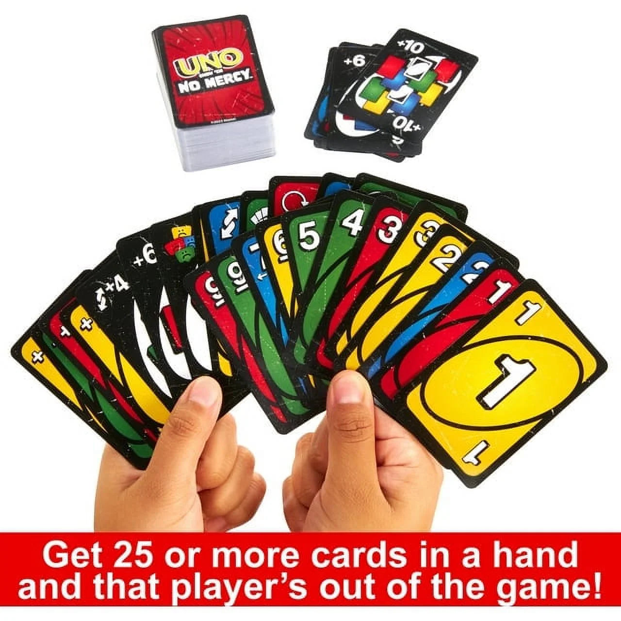 UNO Show Em No Mercy Card Game for Kids, Adults & Family Night, Parties and Travel